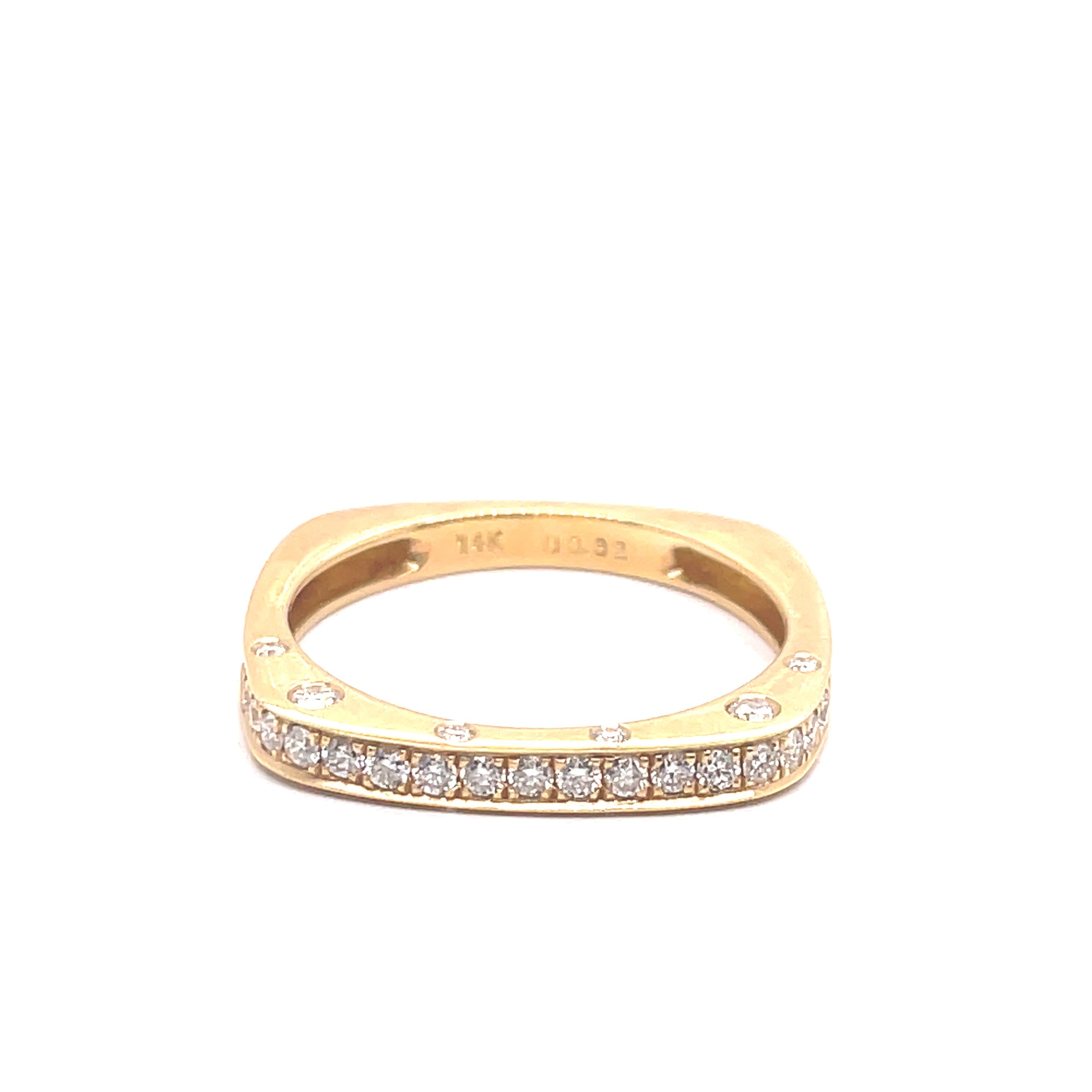 Channel Set Diamond Square Band