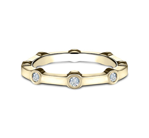 Polished Diamond Wedding Band