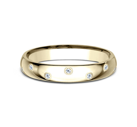 Scattered Diamond Wedding Band