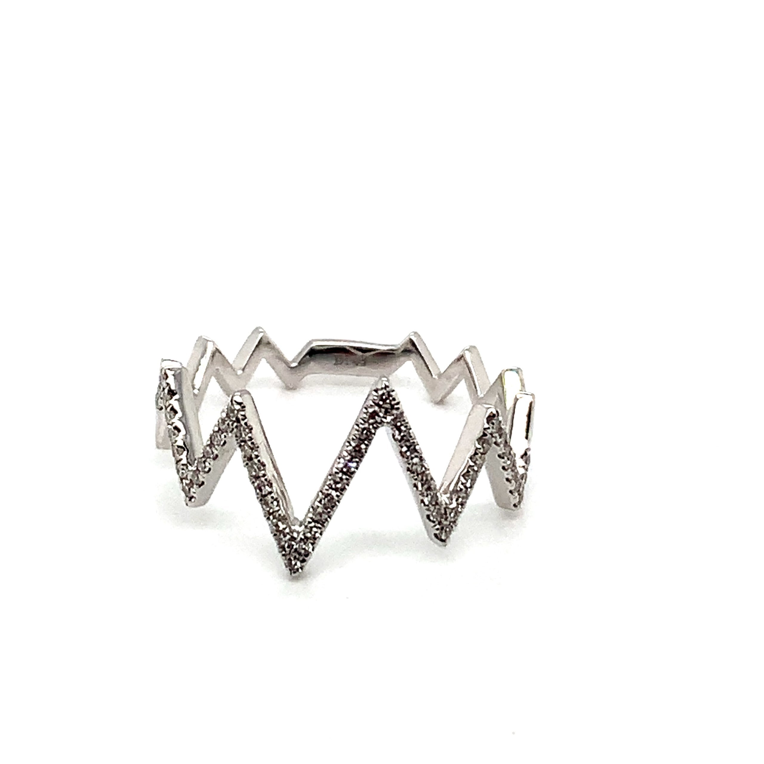 Diamond Zig Zag Ring