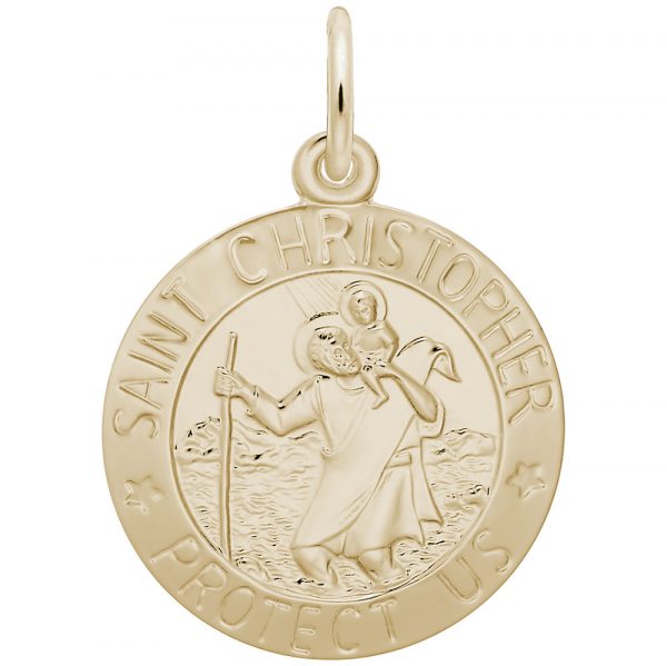 Rembrandt Charms St. Christopher Disc Charm