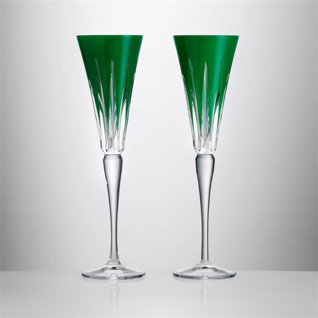 Waterford New Year Firework Green Flutes - Pair (1072478)