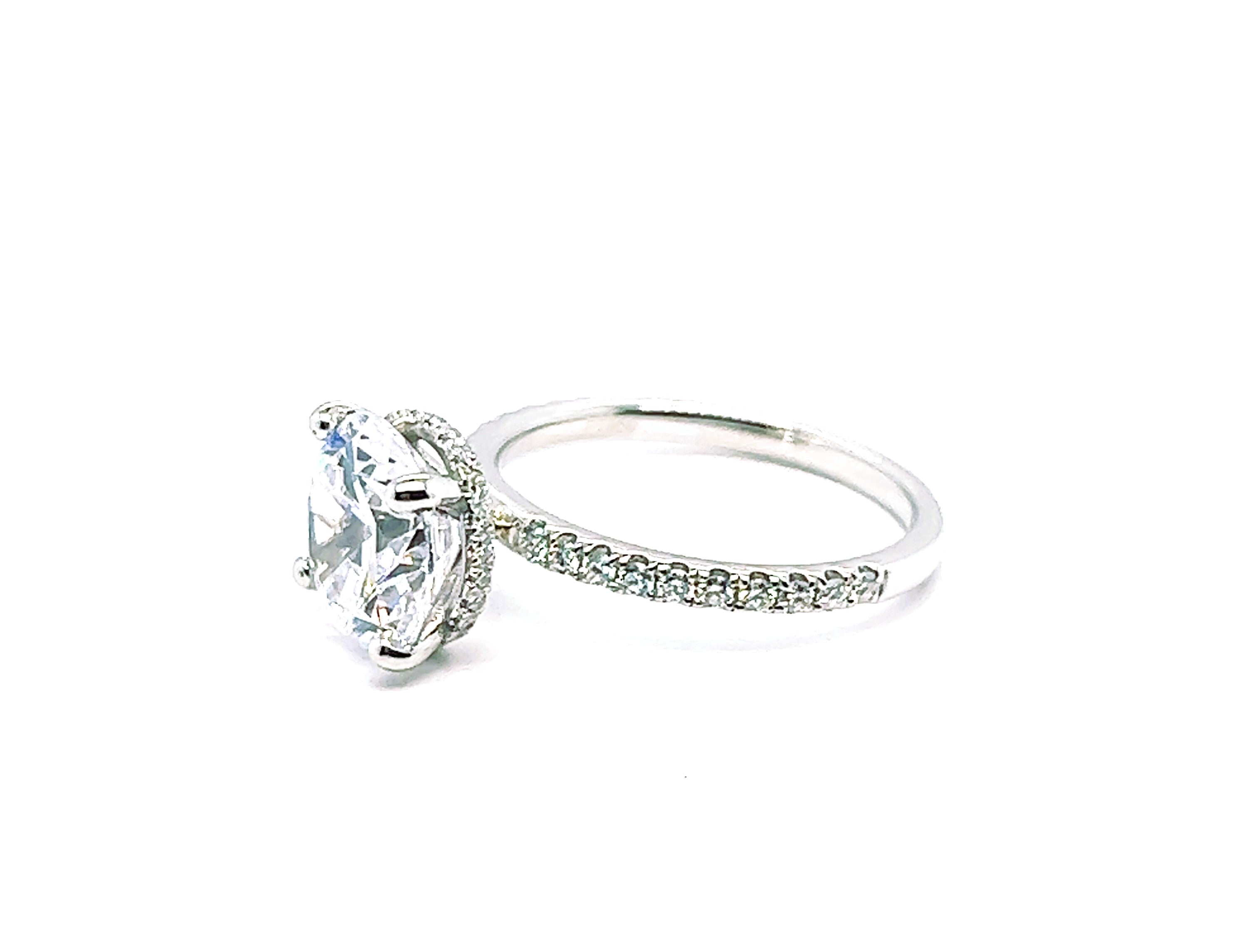 Diamond Hidden Halo Engagement Ring Setting
