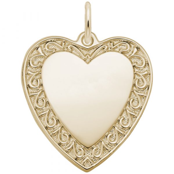 Rembrandt Charms Scrolled Classic Heart Charm