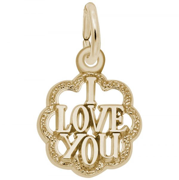 Rembrandt Charms I Love You with Scalloped Border Charm