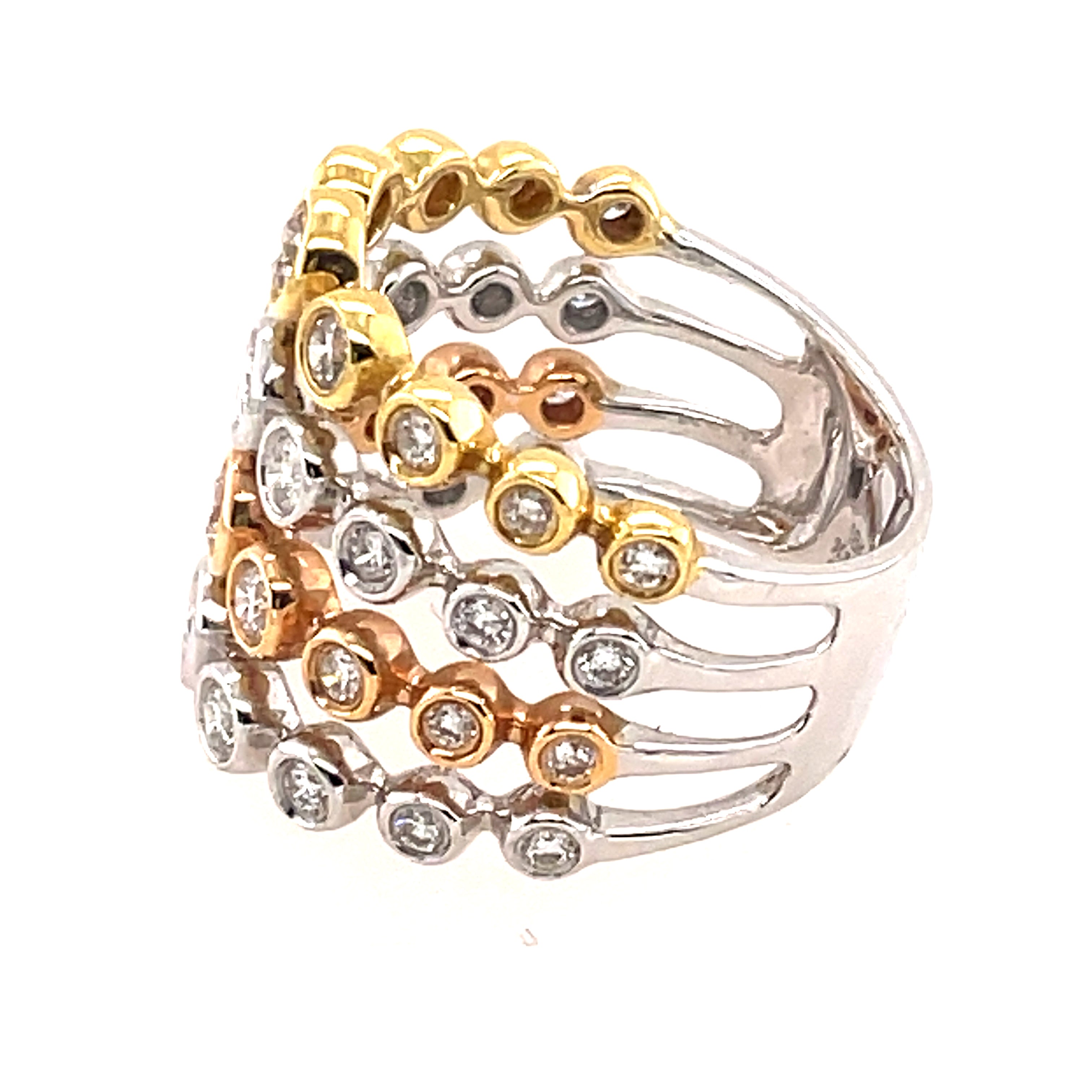 Tri-Color Diamond Wide Band