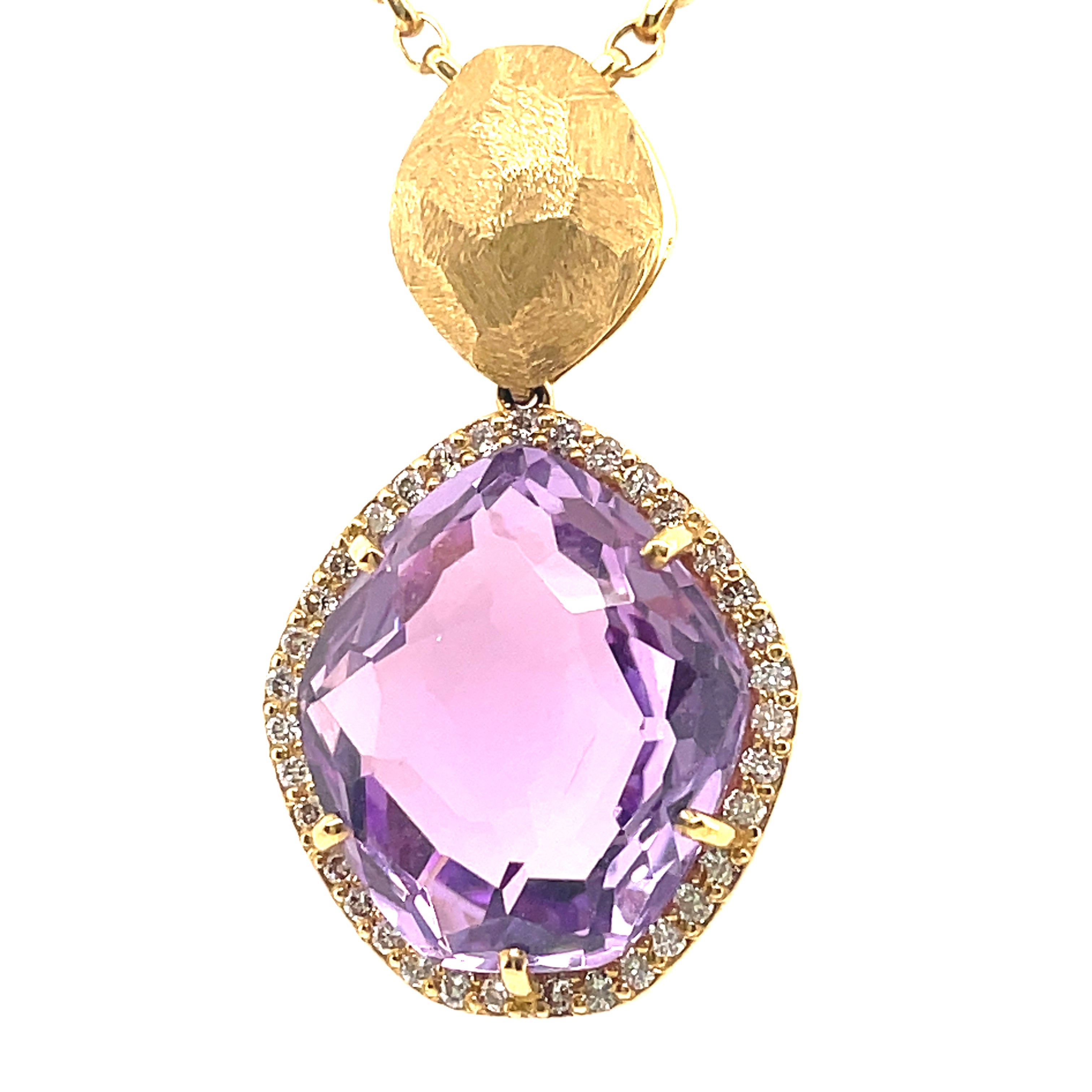 Amethyst and Diamond Pendant