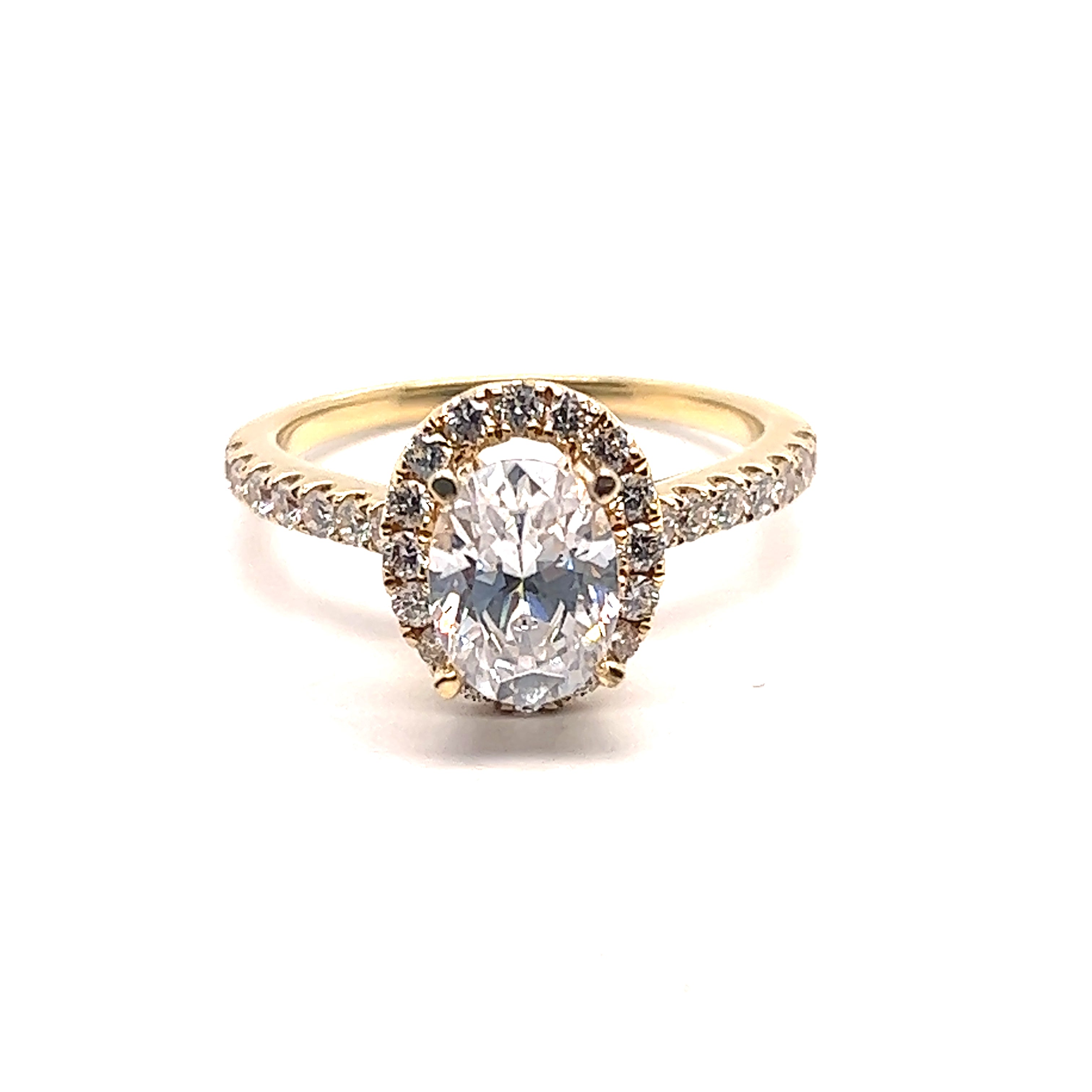 Diamond Oval Halo Engagement Ring Setting