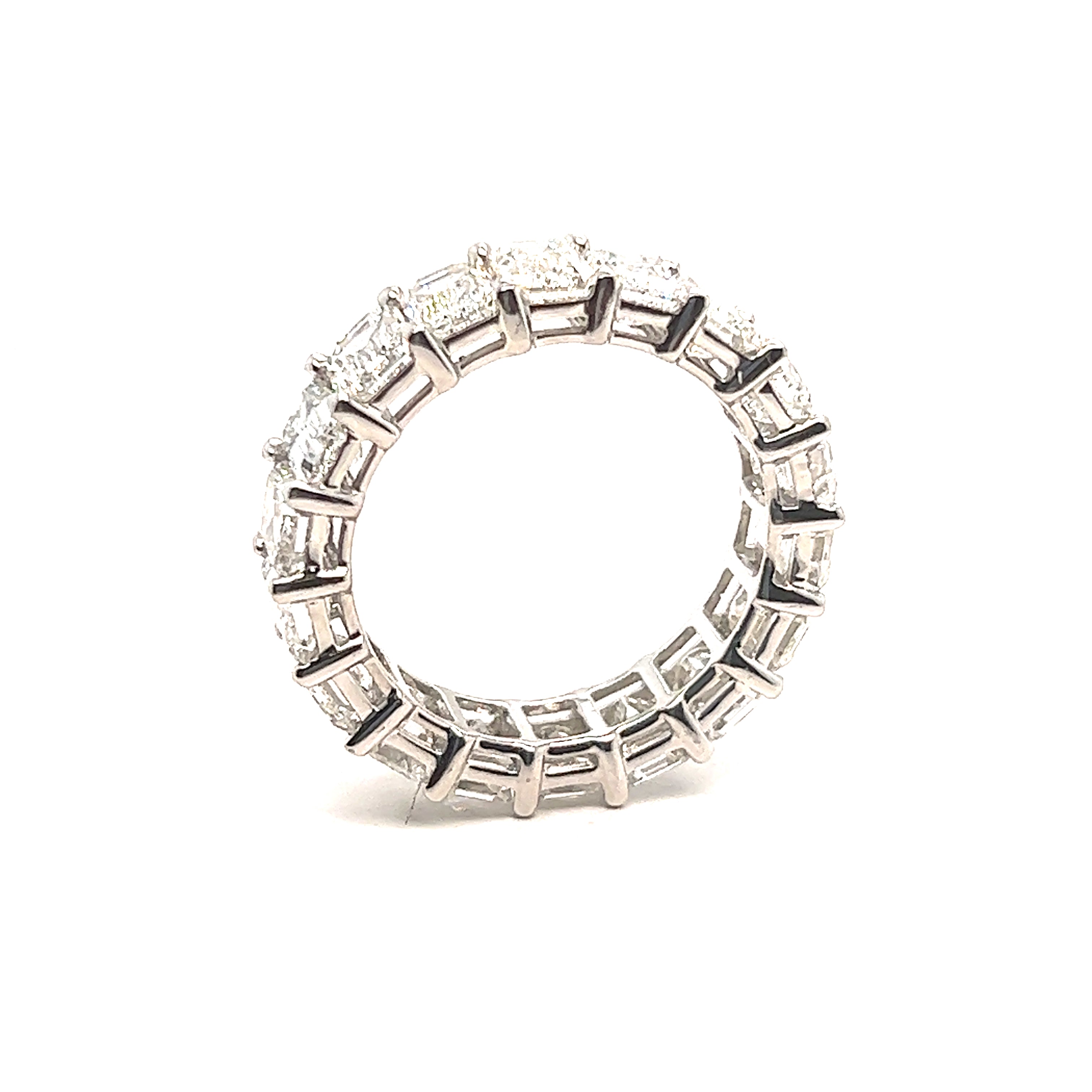 Platinum Emerald Cut Diamond Eternity Band