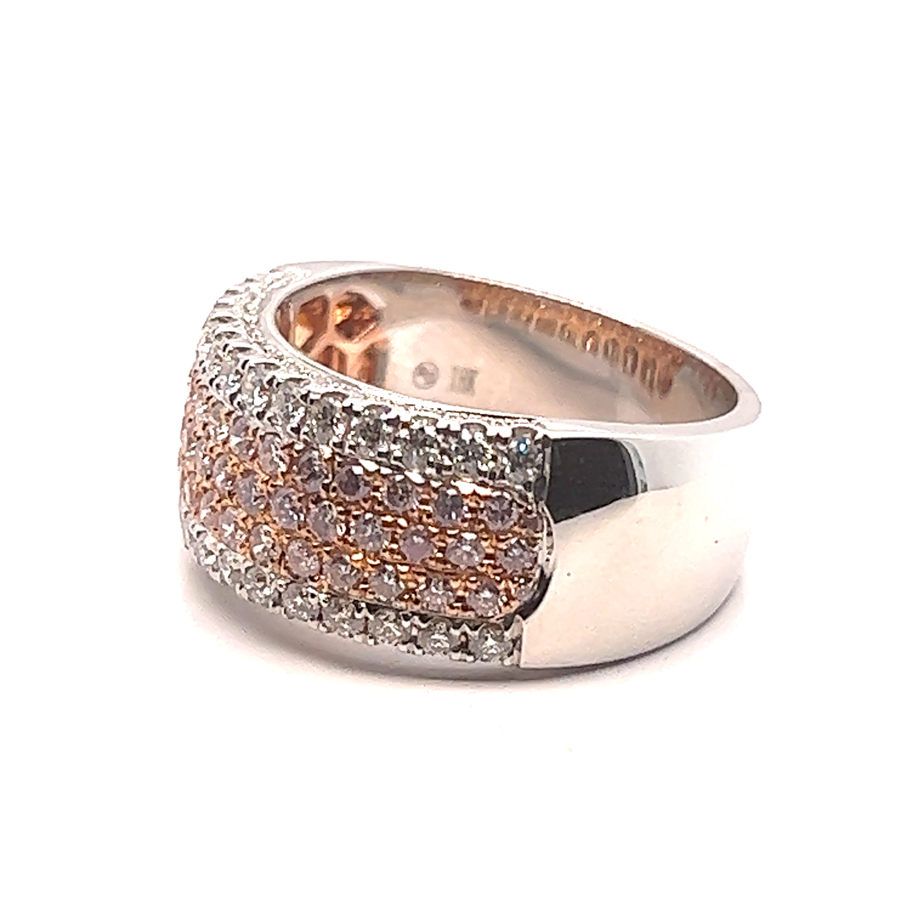 Two-Tone Pave Diamond Eternity Band