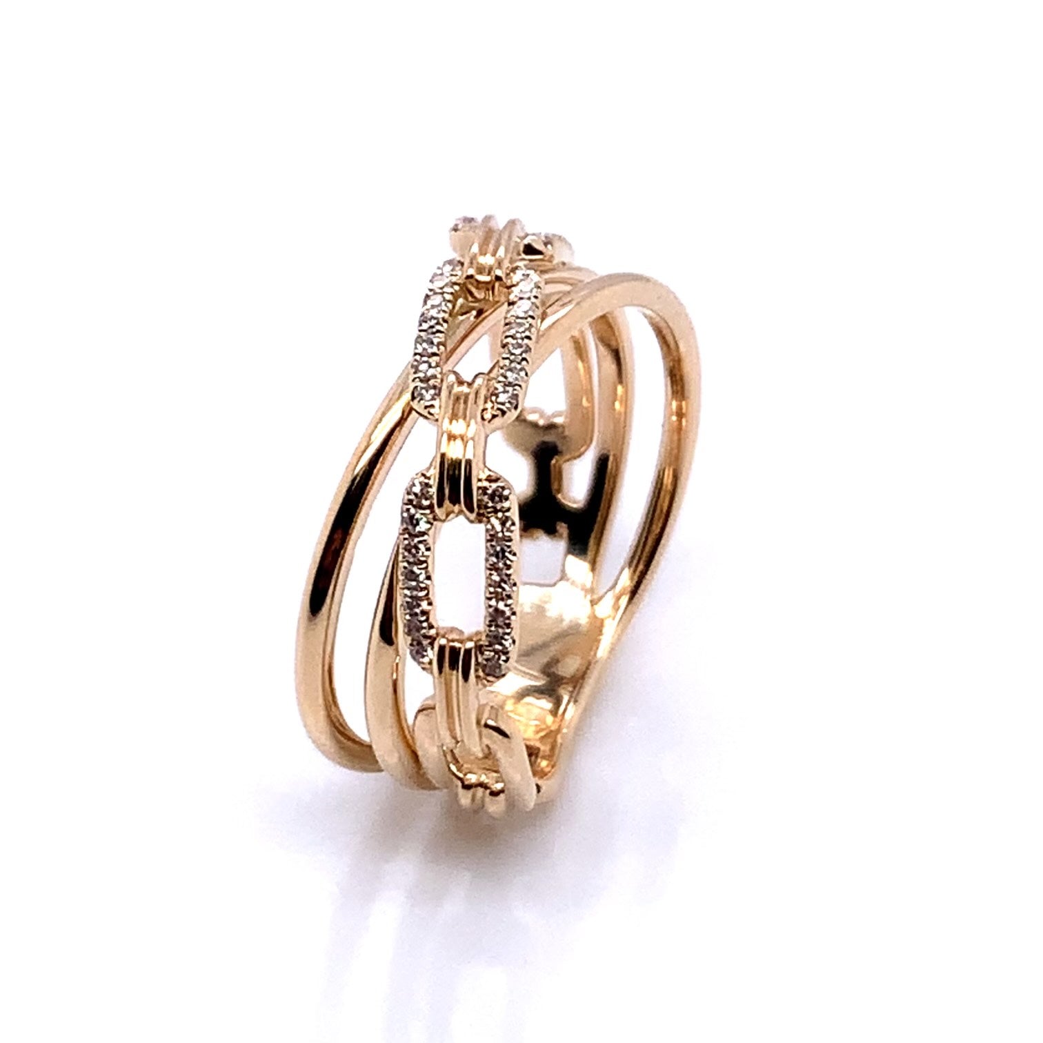 Diamond Fashion Link Ring