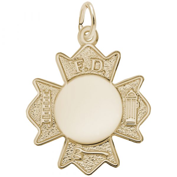 Rembrandt Charms Fire Department Badge Charm