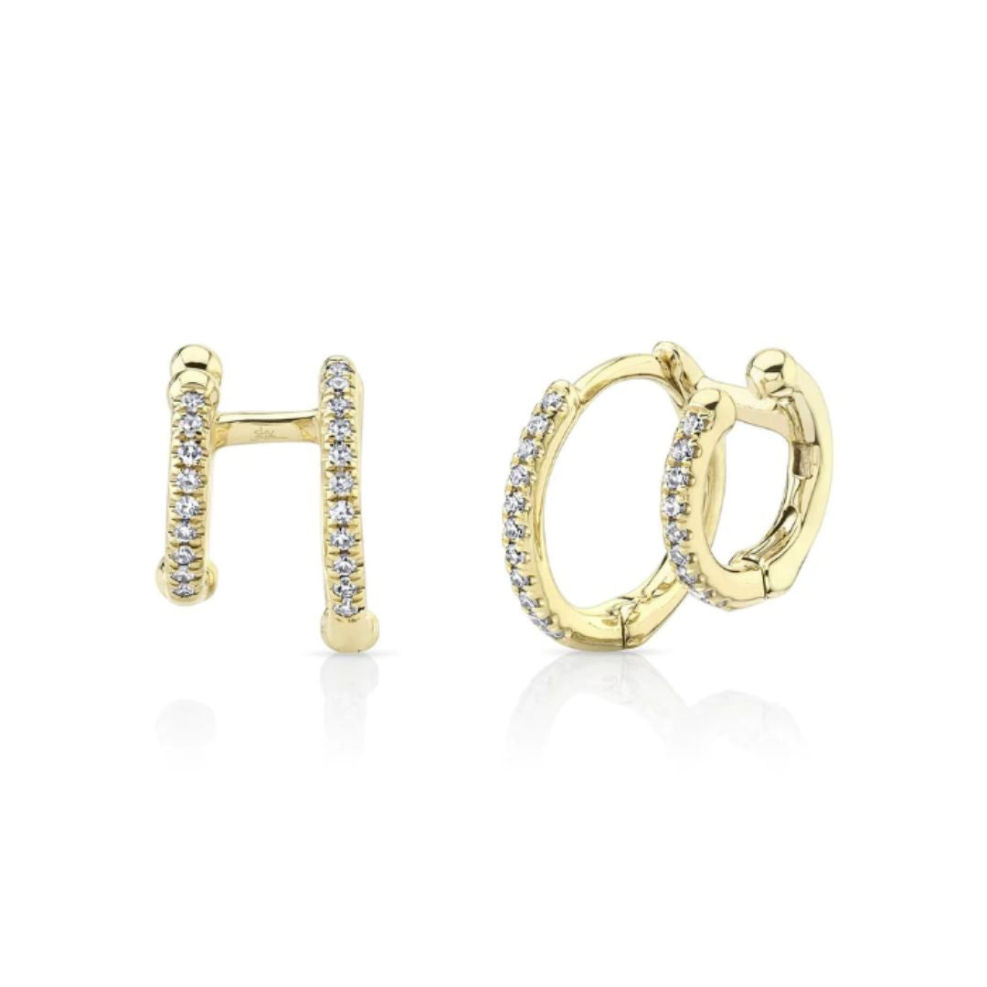 Diamond Huggie Earrings