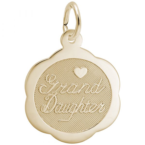 Rembrandt Charms Granddaughter Scalloped Disc Charm