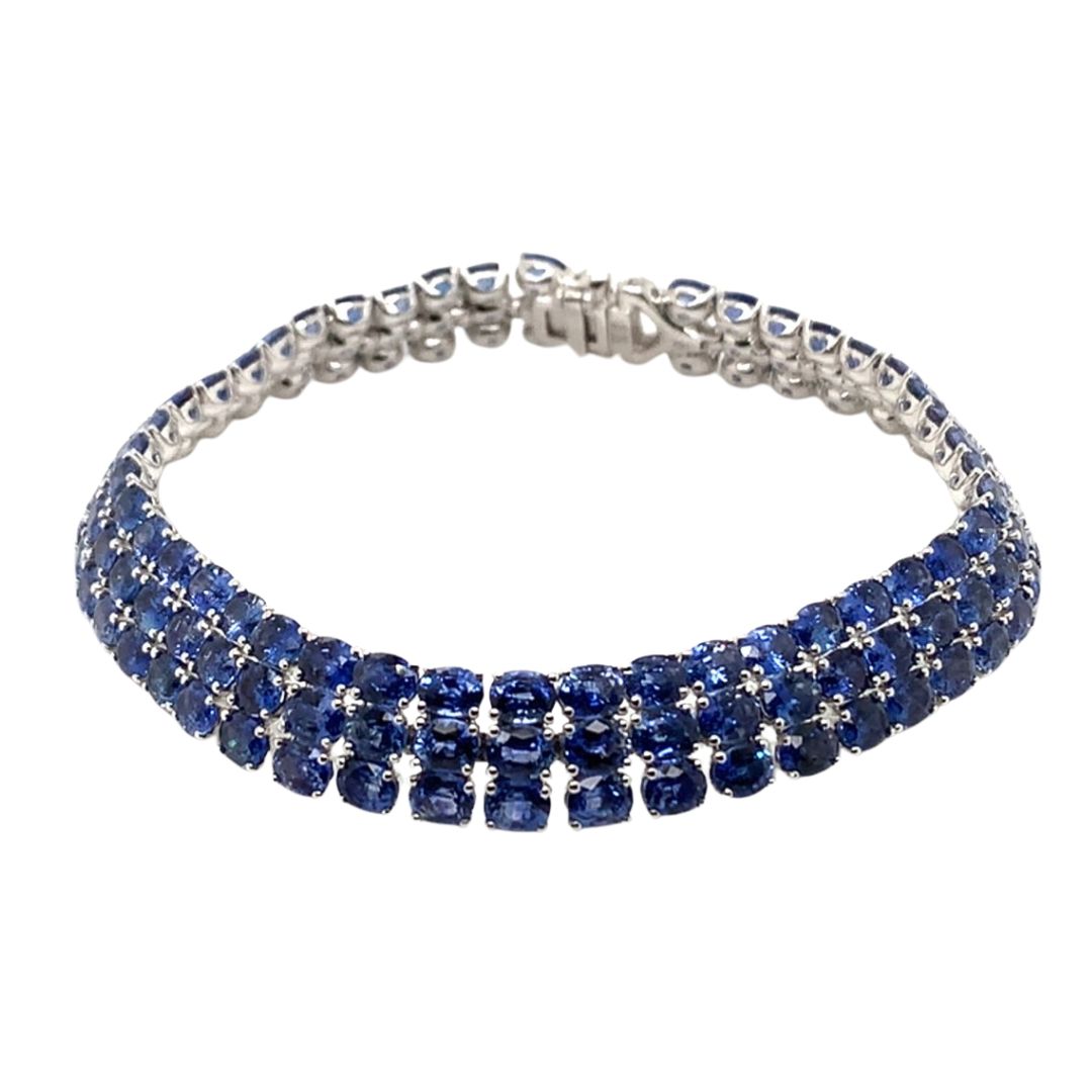 Three Row Sapphire Bracelet