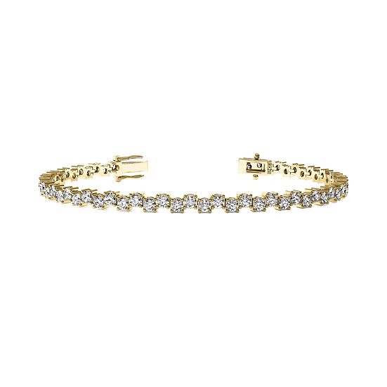 4.34CTW Zig Zag Diamond Tennis Bracelet