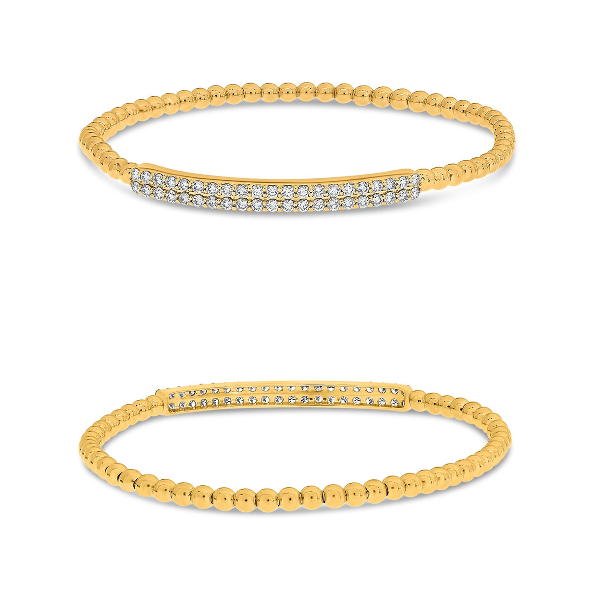 Beaded Diamond Flexible Stretch Bracelet