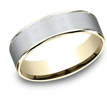 6.50MM Domed Beveled Wedding Band