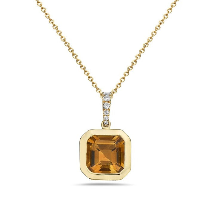 Citrine Pendant Necklace