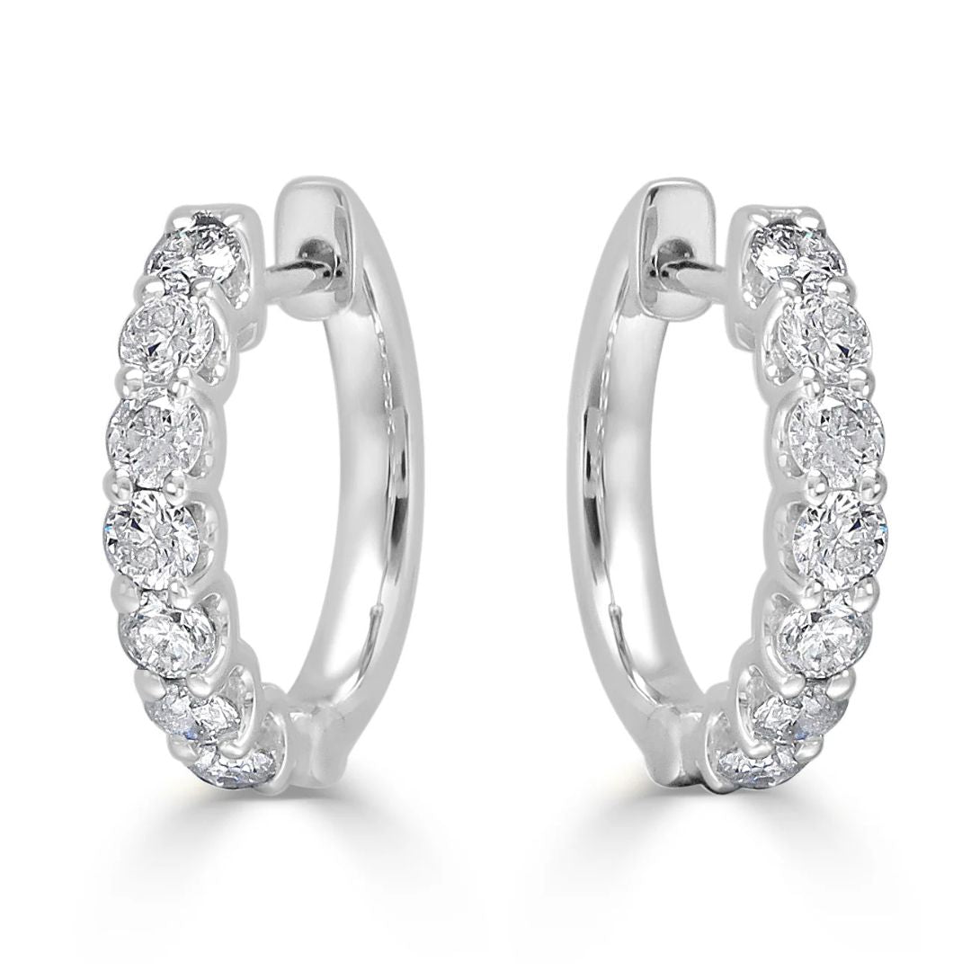 Diamond Huggie Earrings