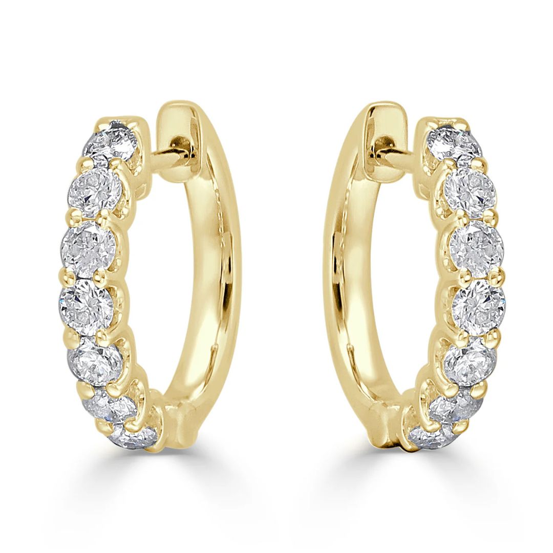 Diamond Huggie Earrings