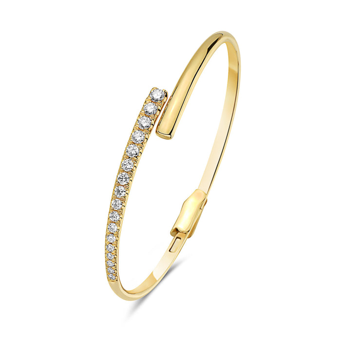 Diamond Bypass Bangle Bracelet