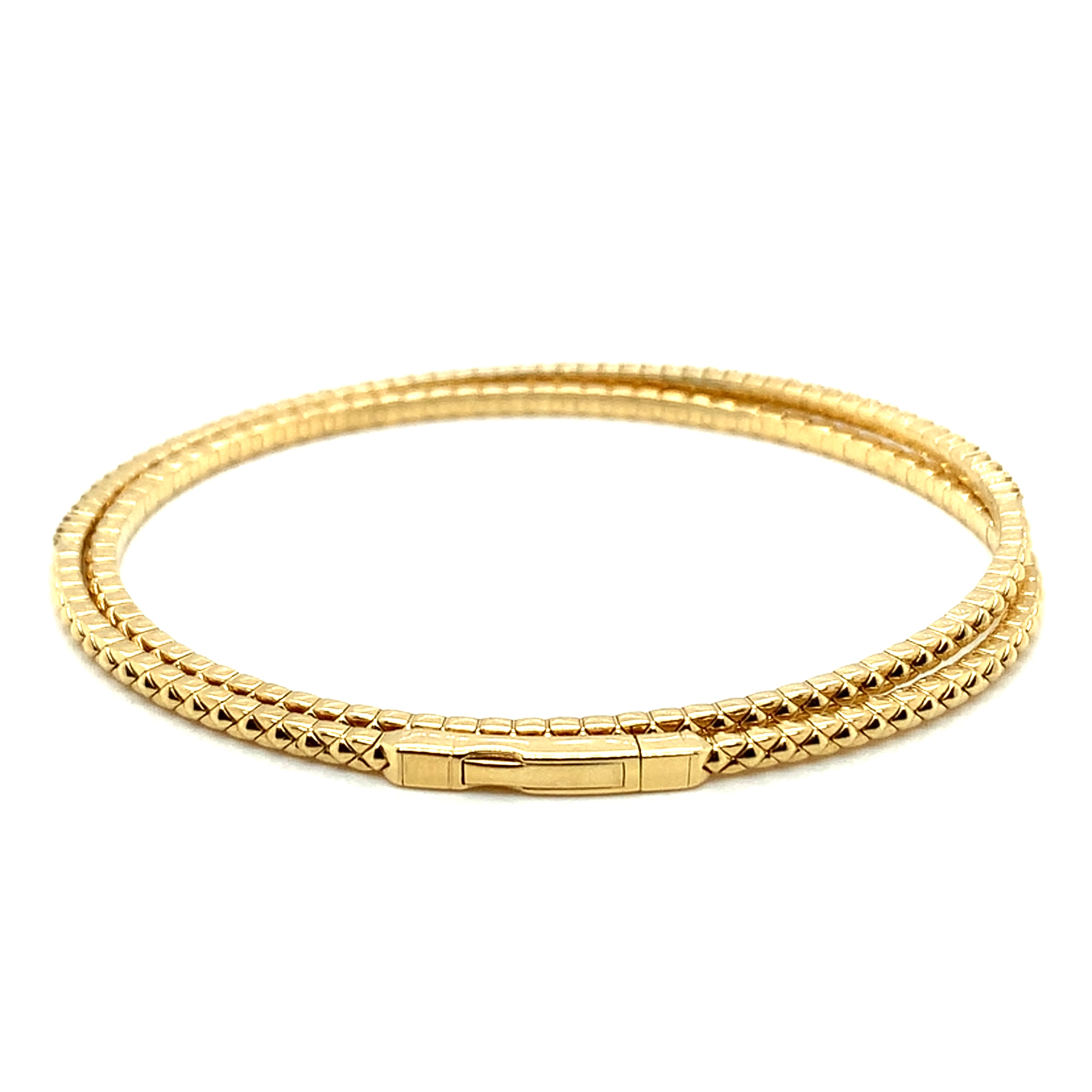 Diamond Double Layered Bangle Bracelet