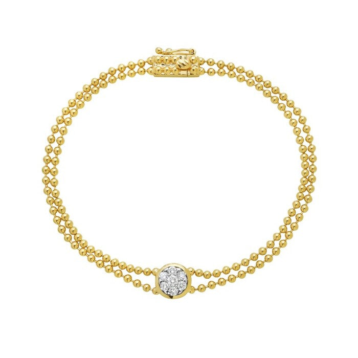 Diamond Double Strand Beaded Bracelet