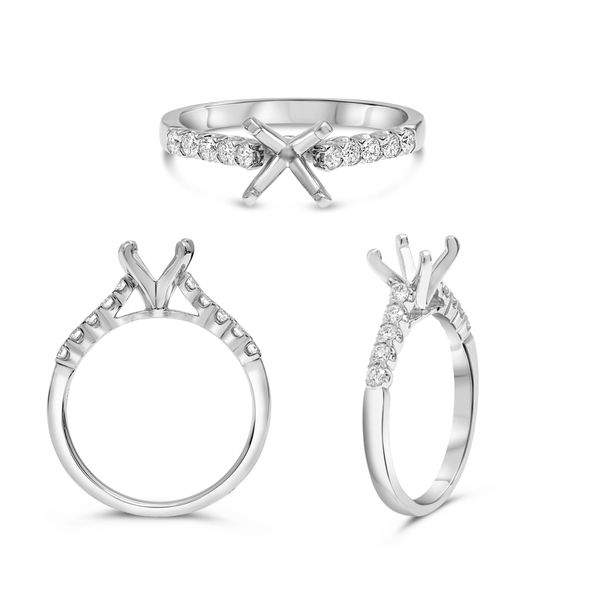 Diamond Fishtail Engagement Ring Setting
