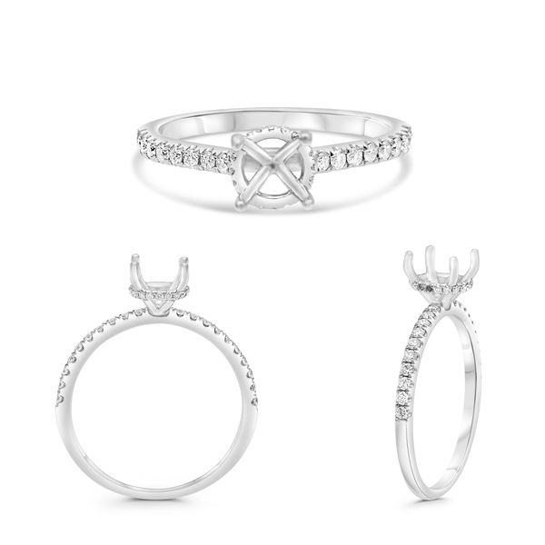 Diamond Hidden Halo Engagement Ring Setting