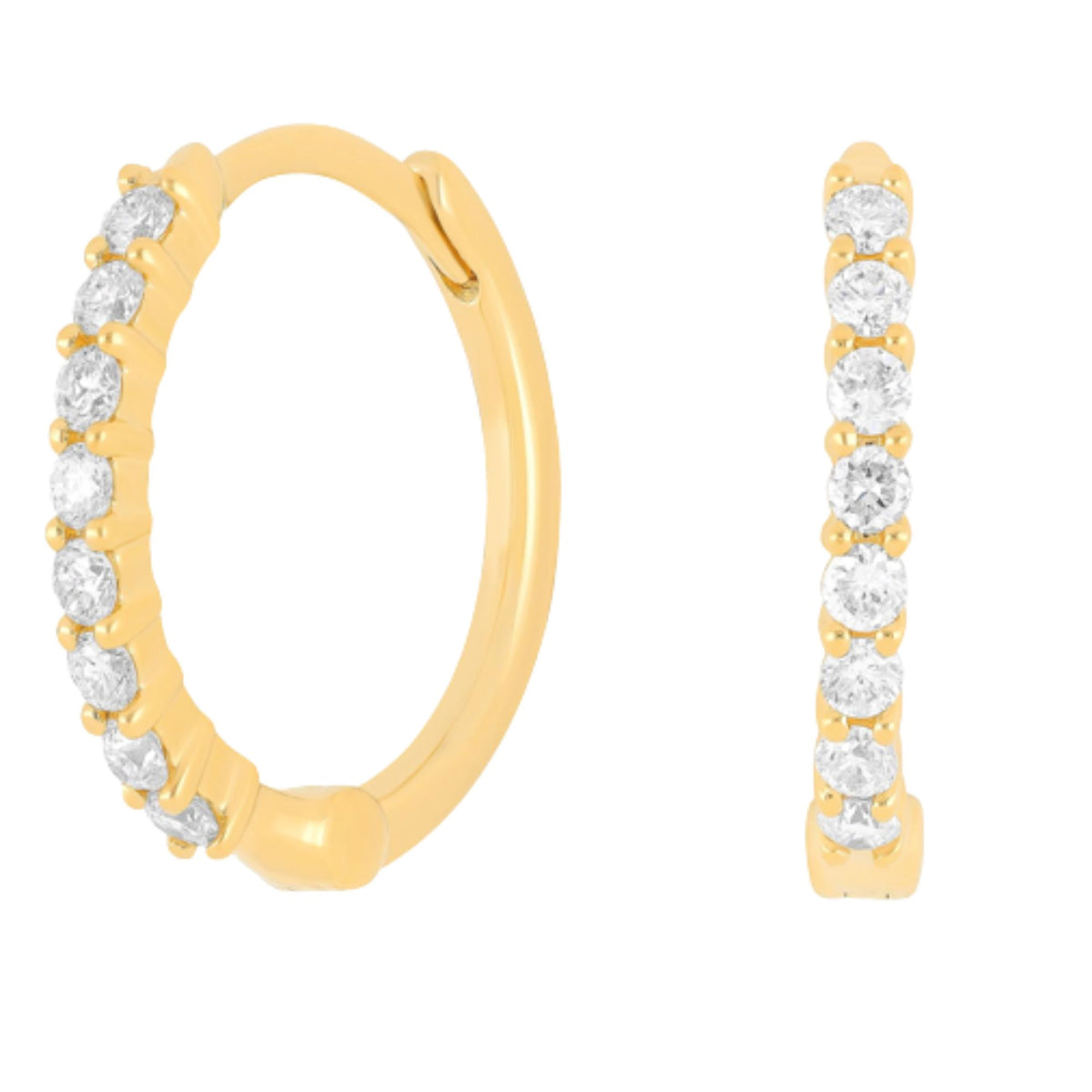Diamond Hoop Earrings