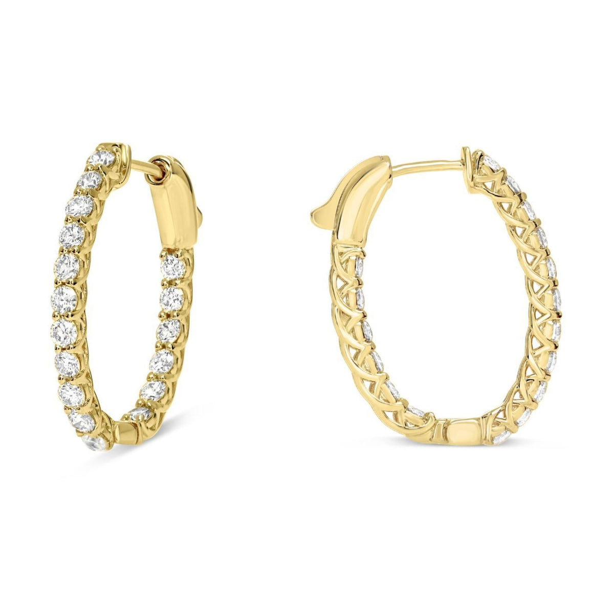 Diamond Hoop Earrings