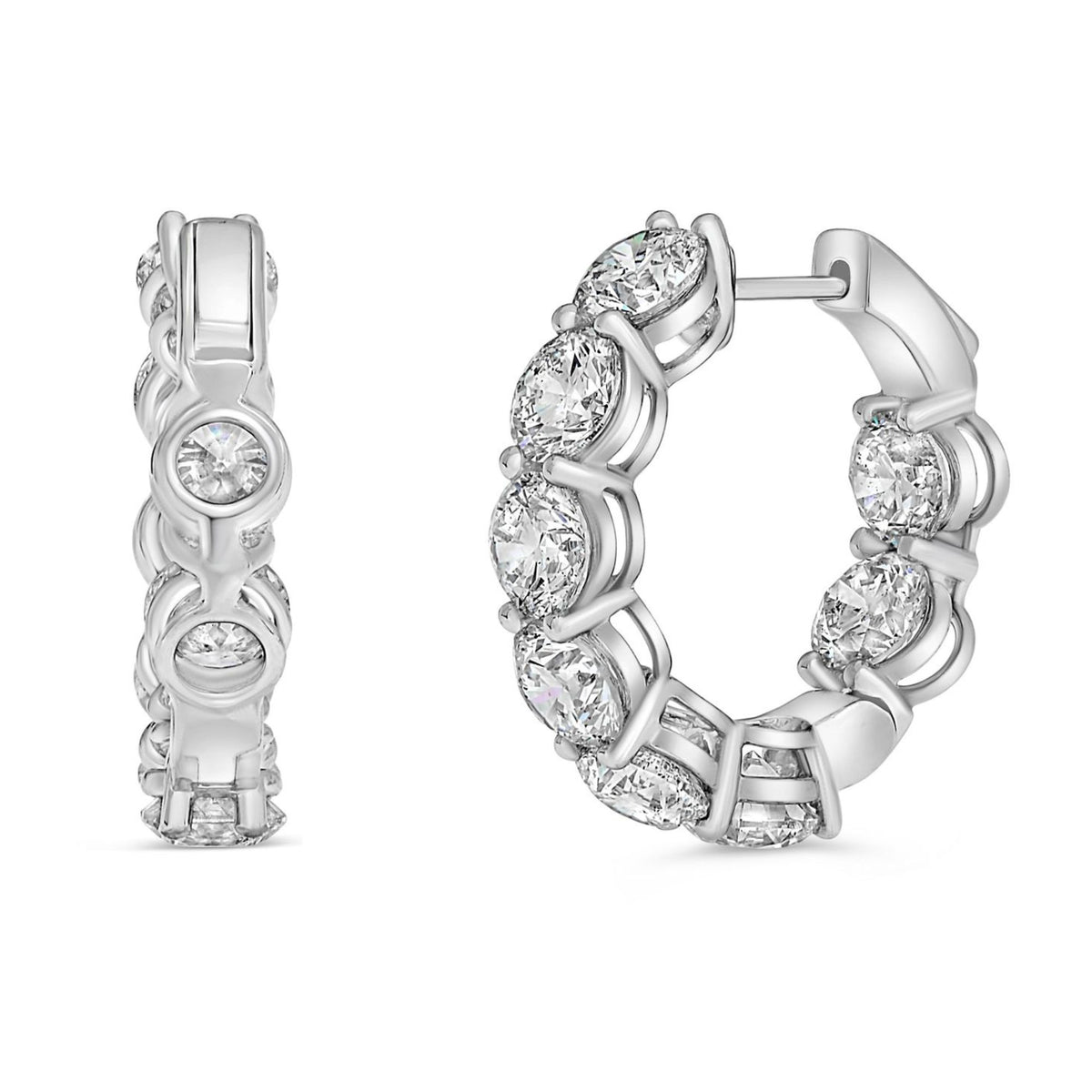 Diamond Hoop Earrings