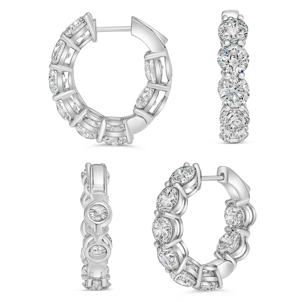 Diamond Hoop Earrings