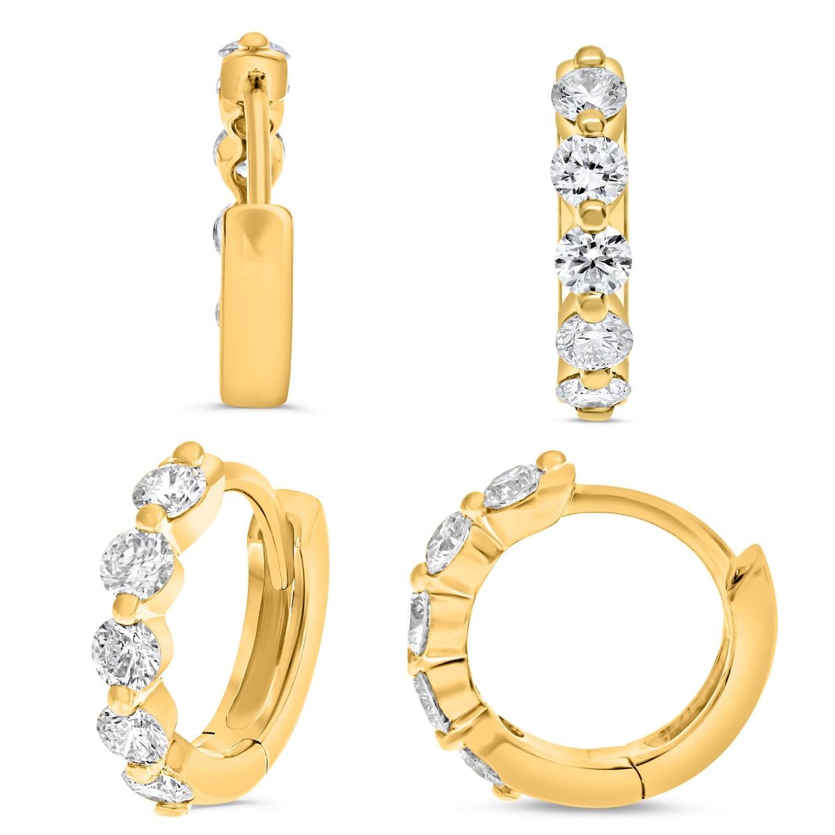Diamond Huggie Earrings