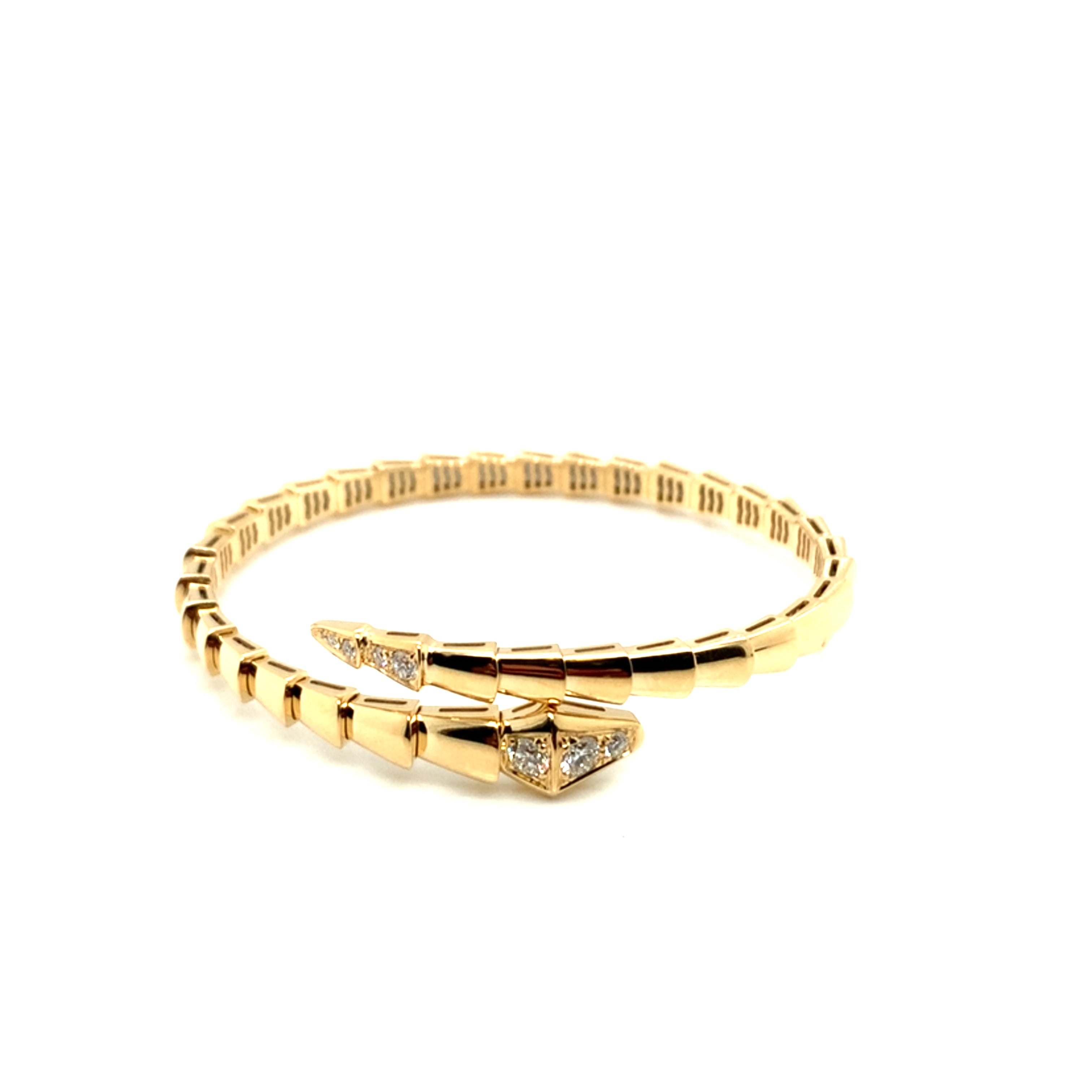 Diamond Snake Bangle Bracelet