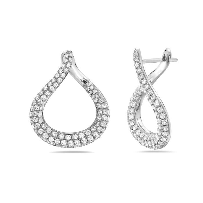 Diamond Teardrop Dangle Earrings