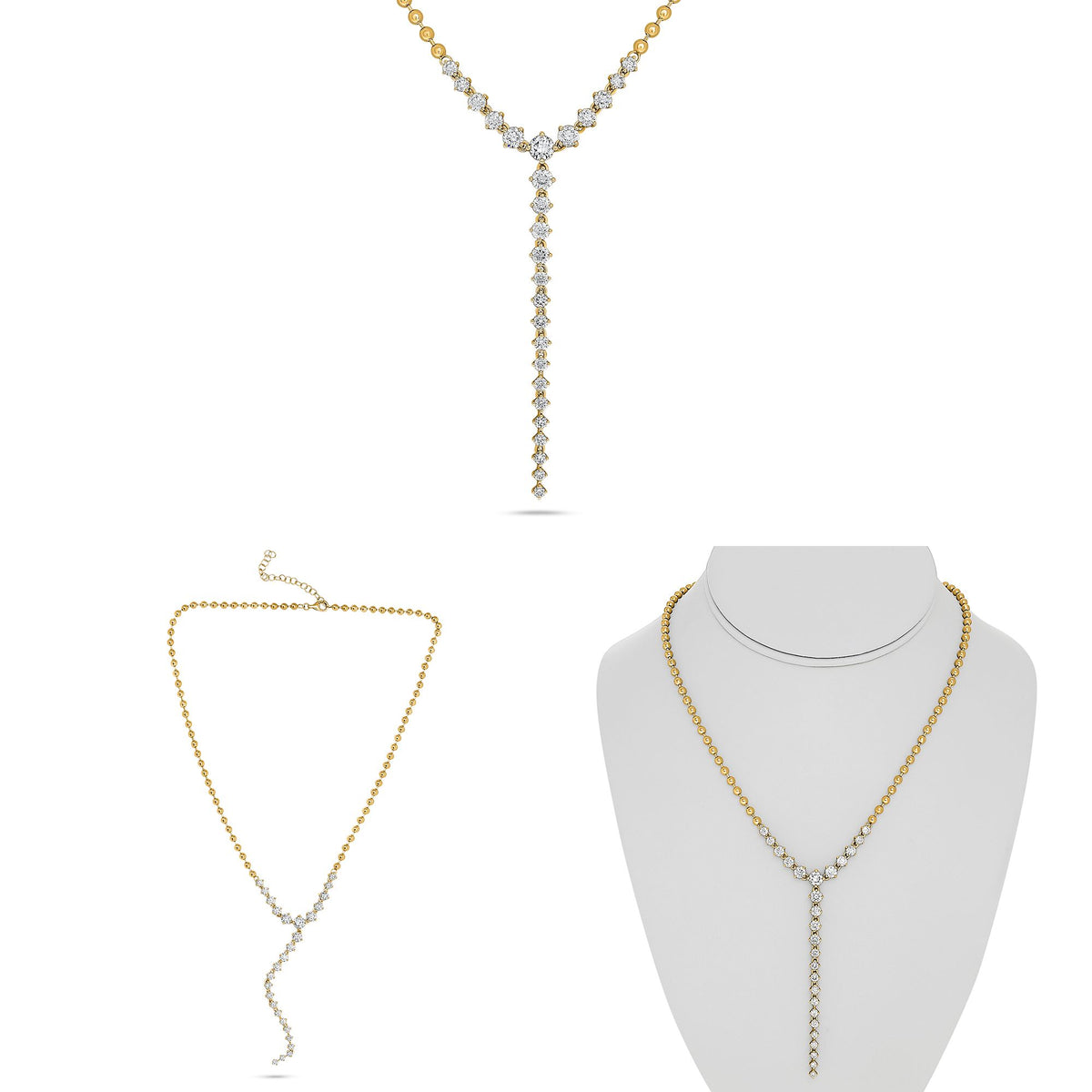 Diamond Y Drop Necklace