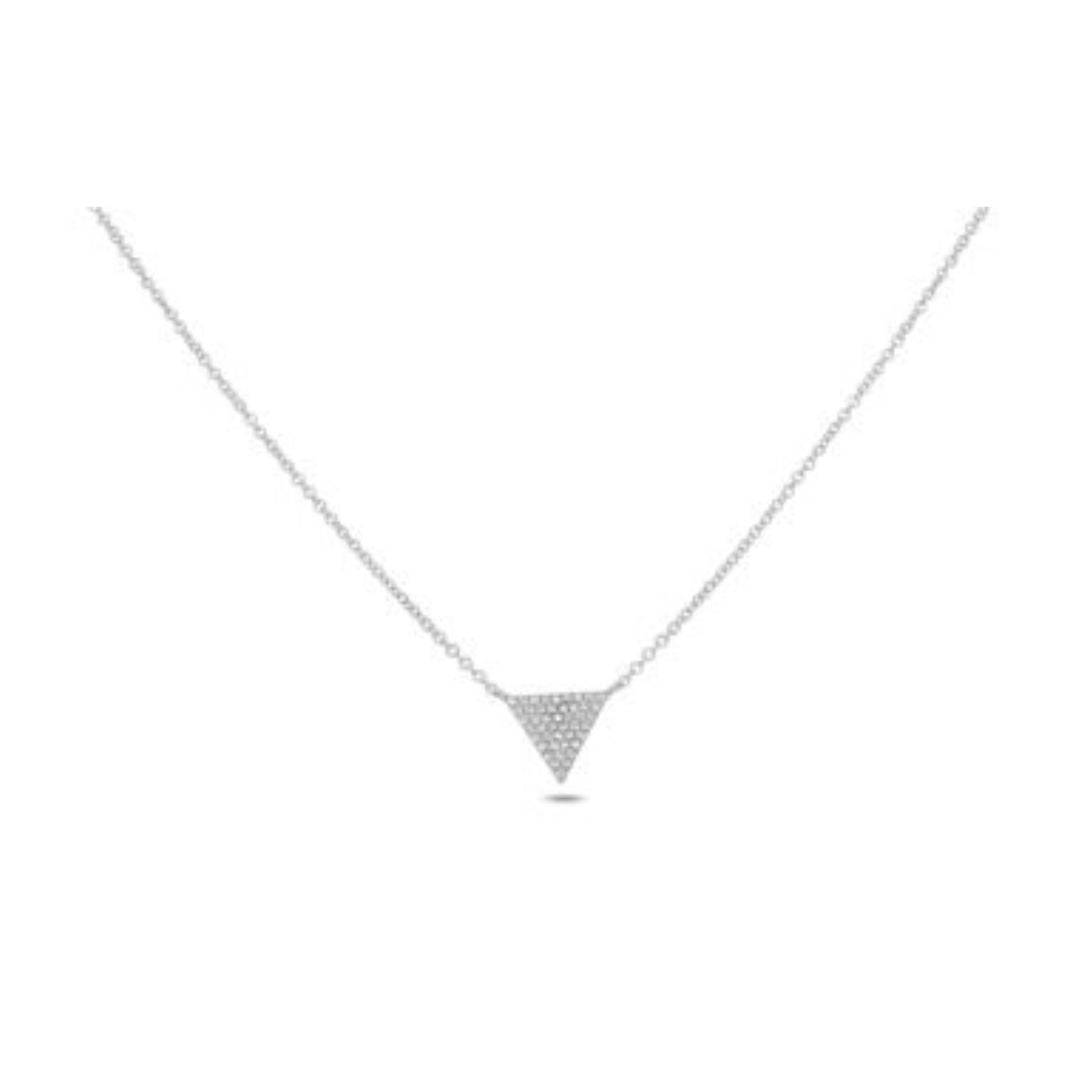 Diamond Pave Inverted Pyramid Necklace