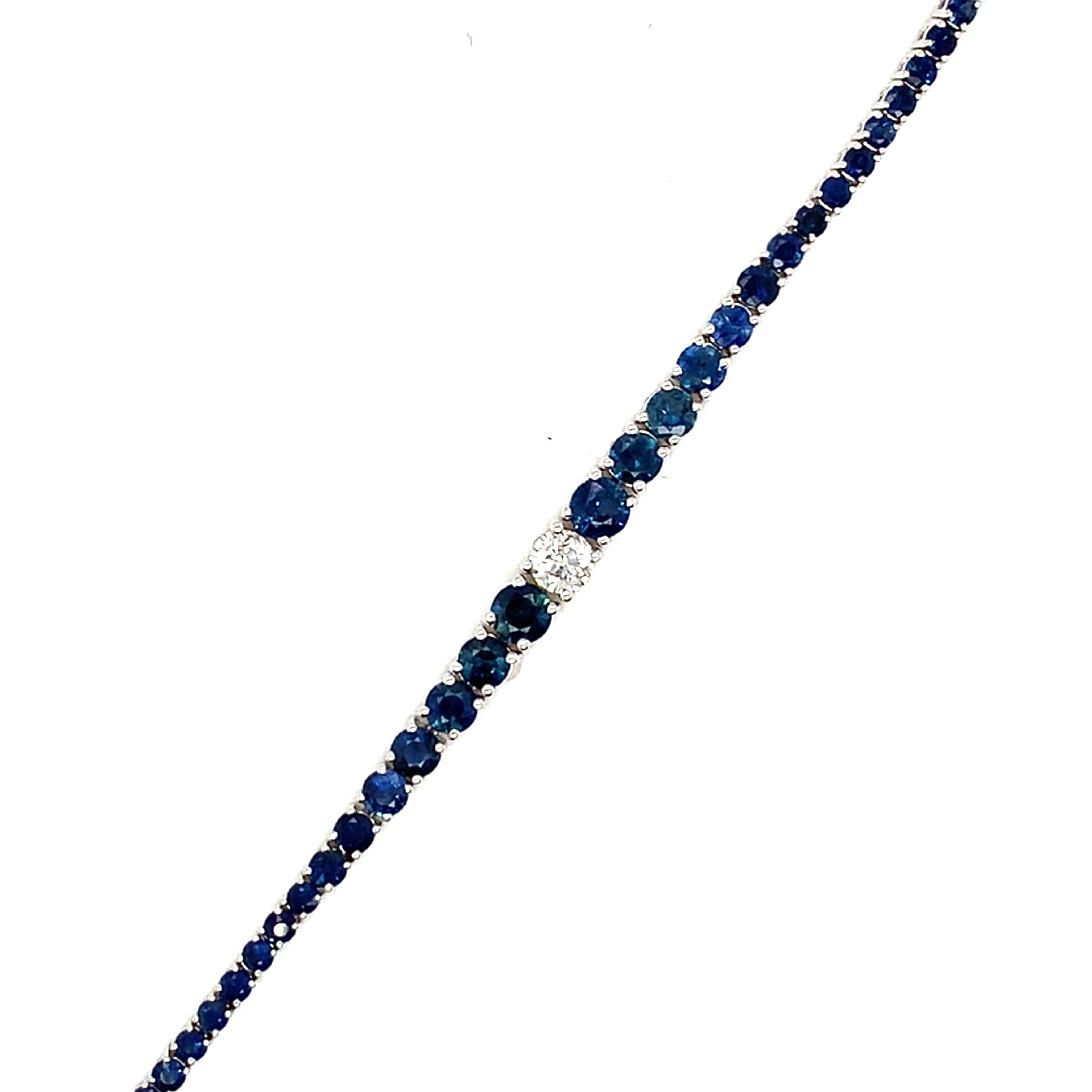 Graduated Sapphire and Diamond Bracelet