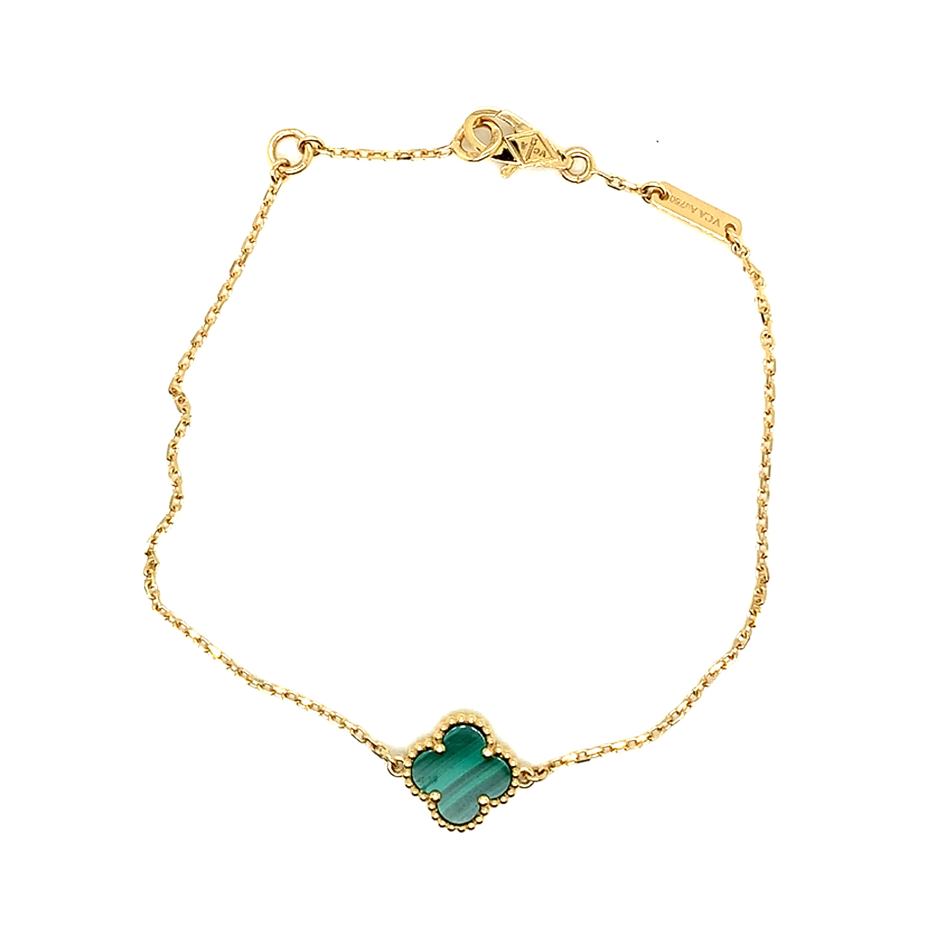 Green Malachite Clover Bracelet