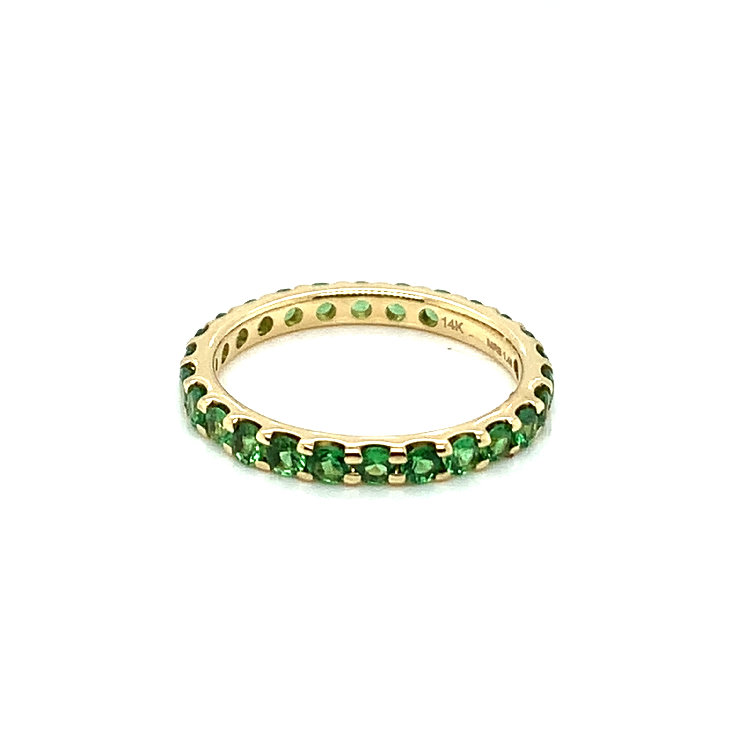 Green Tsavorite Eternity Band