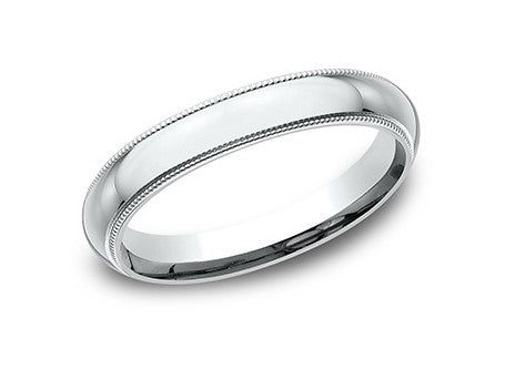 3MM High Dome Milgrain Trim Wedding Band