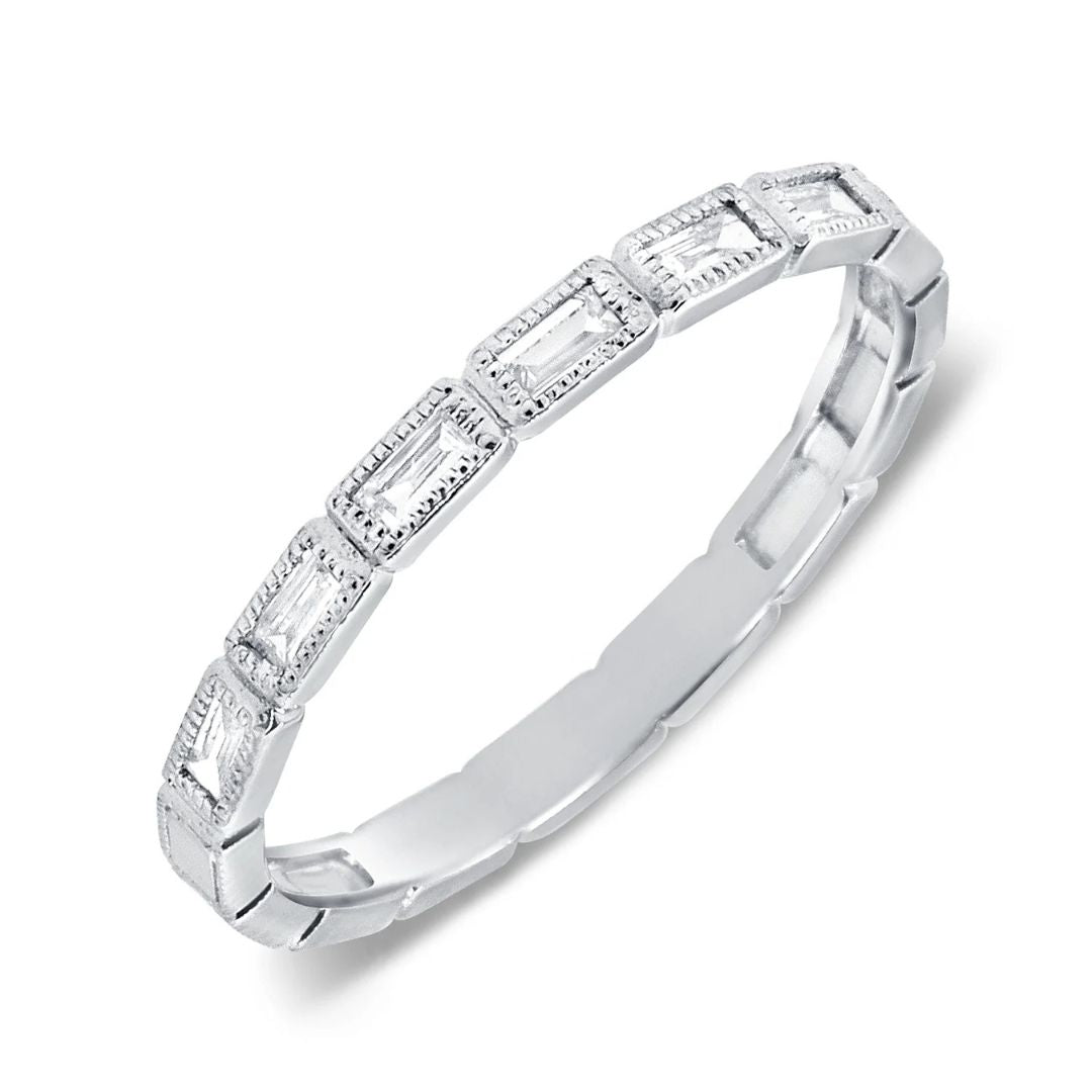 Baguette Diamond Half Eternity Band
