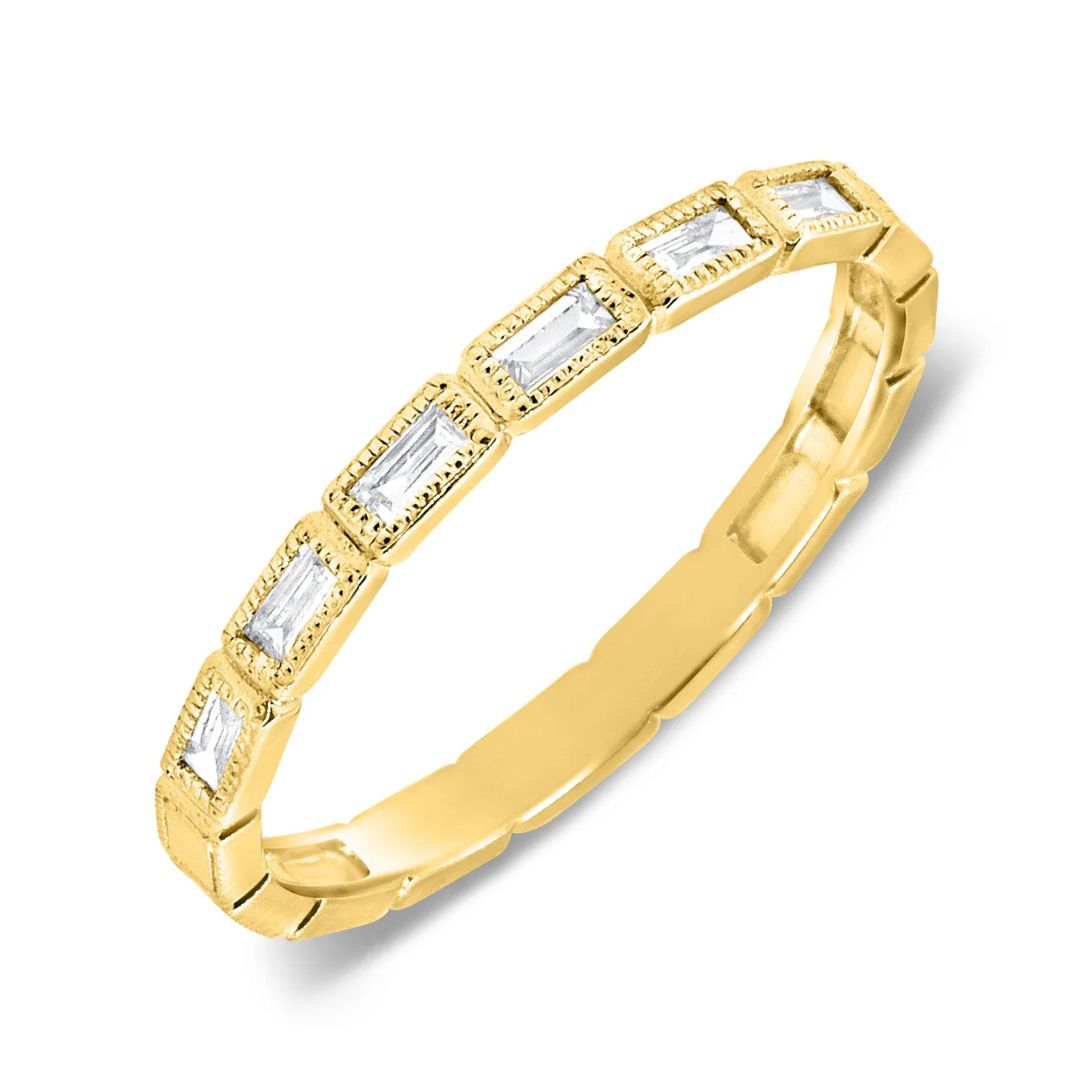 Baguette Diamond Half Eternity Band