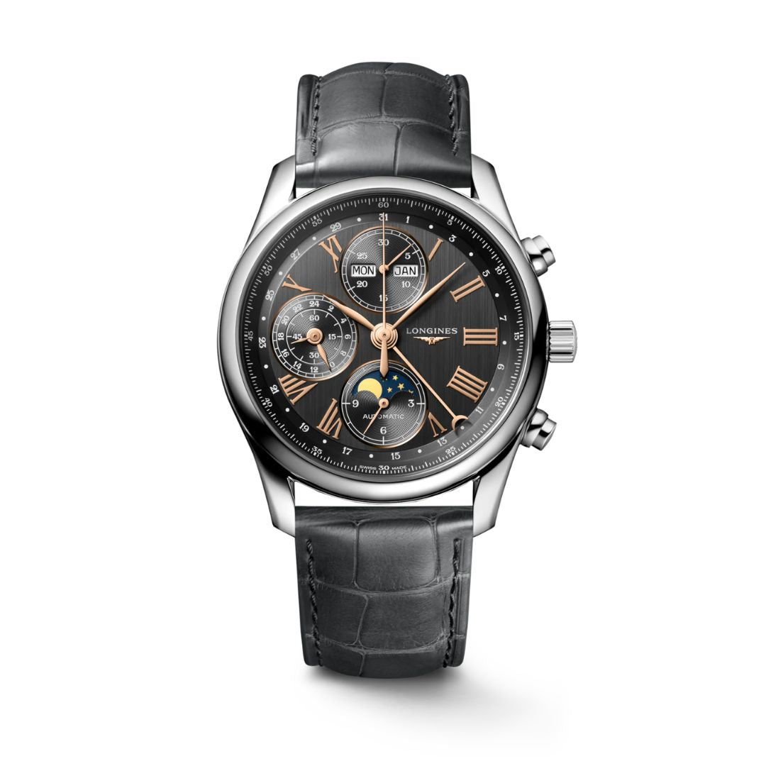 Longines Men's L26734612 Master Collection Chronograph Moonphase Watch