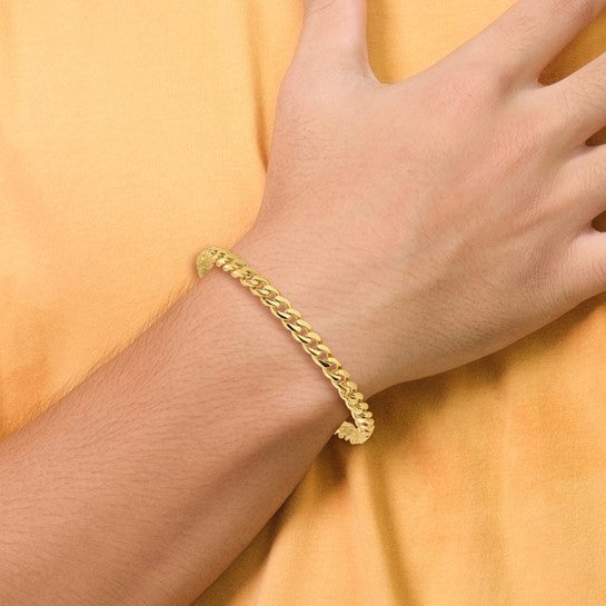 5MM Solid Gold Cuban Link Bracelet