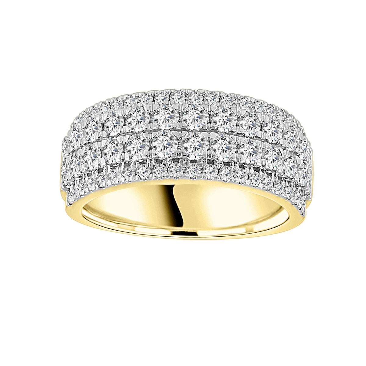 Micro Pave Diamond Half Eternity Band