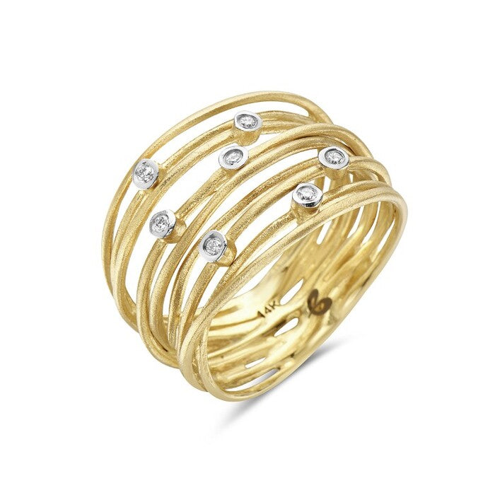 Multi-Row Bezel Set Diamond Band