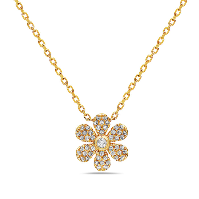 Diamond Daisy Necklace